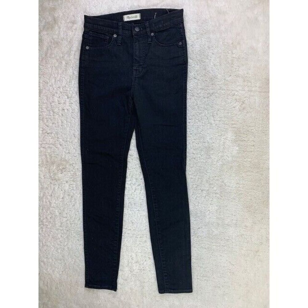 Madewell Size 26 Womens Jeans 10" High Rise Skinny Black Stretch